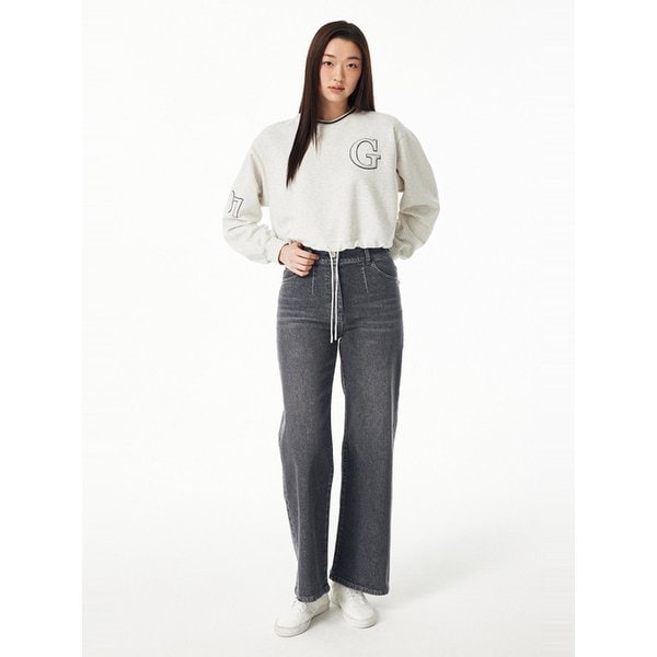 백 밴딩 캣워싱 데님 팬츠_다크 그레이 7215155180