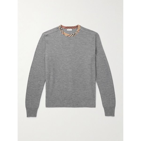 슬림핏 콘트라스트 팁 울 스웨터 46376663162858520