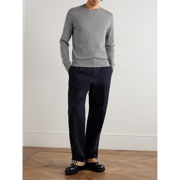 슬림핏 콘트라스트 팁 울 스웨터 46376663162858520