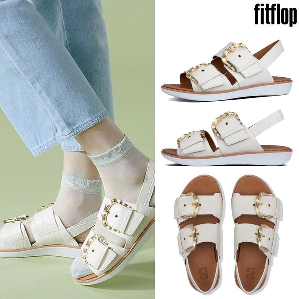 Duocomff 카이아크록샌들 크림 여성 신발 Y05-031