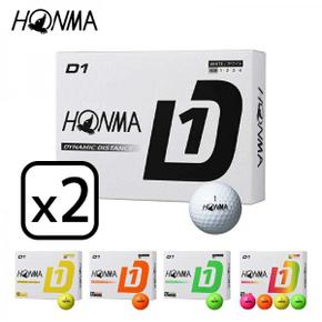 5762988 HONMA 혼마 D1 Ball 2024 볼 2 다스 세트(12개들이 x2) 일본 정규품  TA3469099