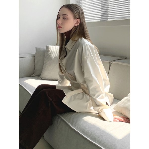 백금속 장식 블라우스 VB59BLM106Z