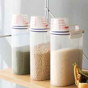 제이큐 계량컵 잡곡통 보관용기 씨리얼 견과류통 용기 쌀통2kg