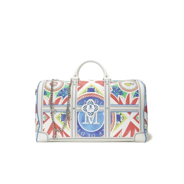마크앤로나 U GN CHAIN GRAPHIC SYNTHETIC LEATHER BOSTON BAG (LR2ZU41U)