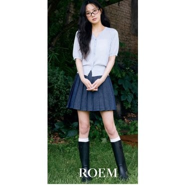 로엠 [여름버전] 데님 플리츠 치마 바지_RMWJF37G15