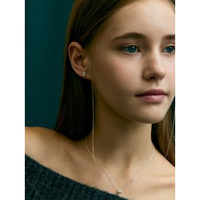 [진주귀걸이 2종 증정] Ball faceted round earring