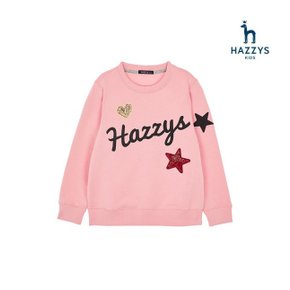 HAZZYS 레터링 기모 맨투맨(HPW11TM61M_PK)