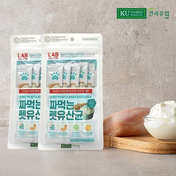 건국유업 짜먹는 펫간식 유산균 12g X 10입