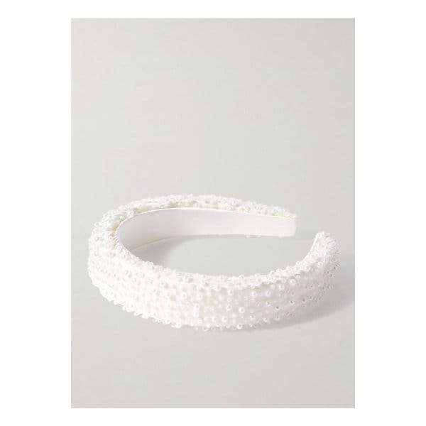 유지니아 킴 코라 장식 메시 새틴 헤어밴드 아이보리 1647597354144875
