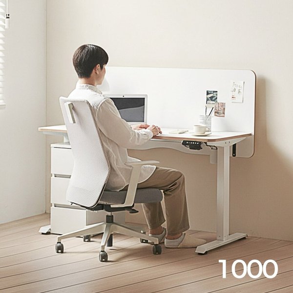 가구 리프트 전동 스탠딩 모션데스크 1000 (책상+서랍+파티션)
