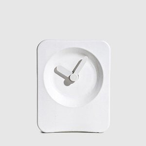 비믹스 [무케] 비믹스_오클락 콘크리트 화이트시계 탁상용 인테리어 탁상시계