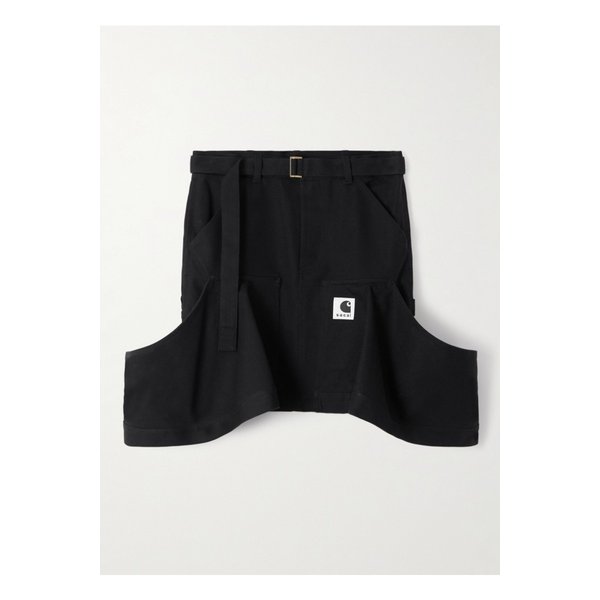 칼하트윕 벨트 드레이프 코튼 캔버스 미니 스커트 블랙 46376663162869269