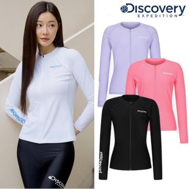 디스커버리 [24S/S] 디스커버리 DWSW64043 래쉬가드 여성 에센셜 풀집업 워터 티셔츠 래쉬가드