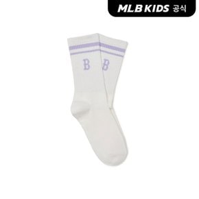 (공식)26N 베이직 스트라이프 크루 양말 BOS (Lavender) 7ASOB306N-43LDS