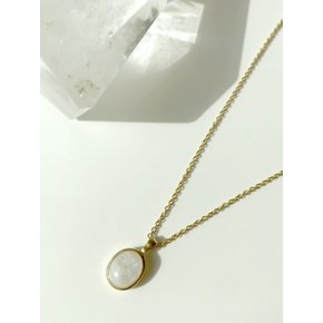 Moonstone round necklace [silver925]