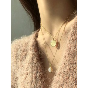 Moonstone round necklace [silver925]