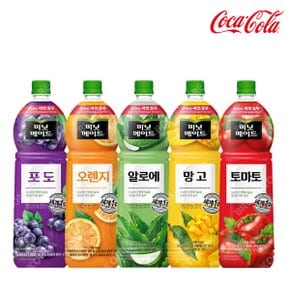 미닛메이드 1.5L 토마토 +오렌지 +포도 +망고 +알로에 -총 5패트/ PET 주