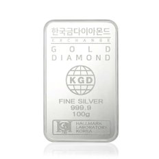 한국금다이아몬드 실버바 AG 100g 999.9 은투자 은시세