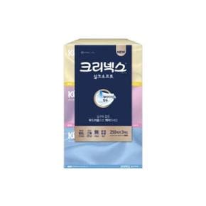 뽀송뽀송 크리넥스 실크소프트 250매 3입 6팩.