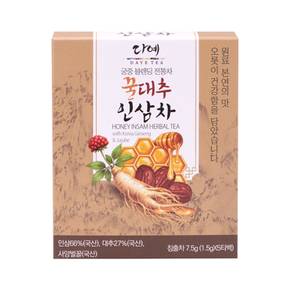 [본사직영] 다예 꿀 블렌딩 인삼차 티백 전통차 우려먹는차 5개입