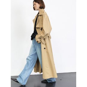 [HACIE X ITALY] CLASSIC COTTON OVERSIZE TRENCH COAT [3COLORS]