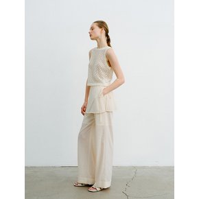 TVR SHEER LAYERED SKIRT PANTS_2COLORS
