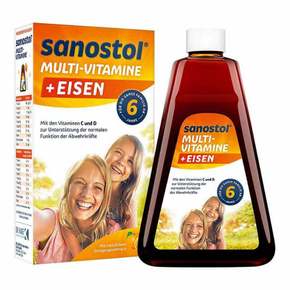 [해외직배송] 사노스톨 멀티비타민 플러스 철분 460ml