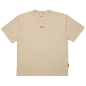 GLOSSY BASIC LOGO SHORT SLEEVE TSHIRT BEIGE 유광 베이직 베이지