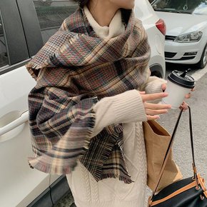 탄체크머플러 [최초판매가 14900원] 숄 가을 겨울 목도리 니트