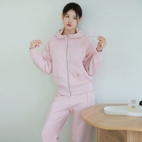[최초가 99,900원][르포엠]에디트 기모 후드 집업+스트레이트 팬츠 셋업