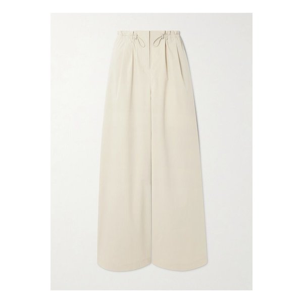 세인트 아그니 개더 코튼 혼방 와이드 팬츠 크림 1647597358771807