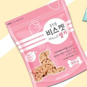 펫맨 훈련용 강아지 과자 비스켓 딸기 소형견 300g X ( 2매입 )