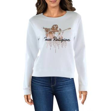 이스퀘어 4709225 True Religion Womens Crewneck Logo Sweatshirt