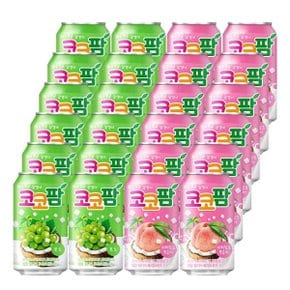 해태 코코팜 포도 + 피치핑크 340ml 24개 (혼합)