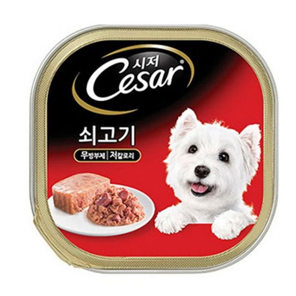 시저 강아지 간식사료 쇠고기 100g X ( 3매입 )