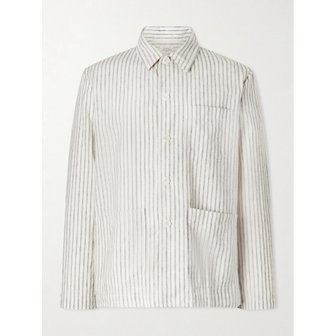 Hartford 하트퍼드 페리 스트라이프 리넨 코튼 블렌드 우븐 재킷 46376663163009492