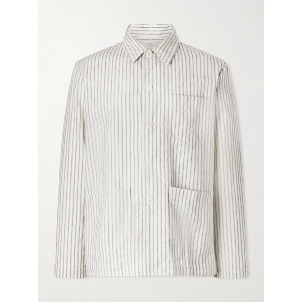 하트퍼드 페리 스트라이프 리넨 코튼 블렌드 우븐 재킷 46376663163009492