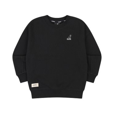 캉골키즈 클럽 로고 브러쉬드 스웻셔츠 RD 0001 블랙_ARDCMT00010BK
