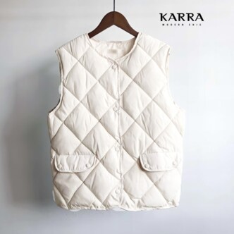 카라 KARRA 플랫스퀘어누빔베스트_A4W0048