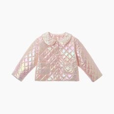 하니 홀로그램 퀼팅 숏 자켓(Pink)