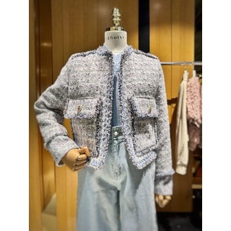 에고이스트 [시흥점] 여성 프린지 트위드 금장 자켓 (ER1JJ201)