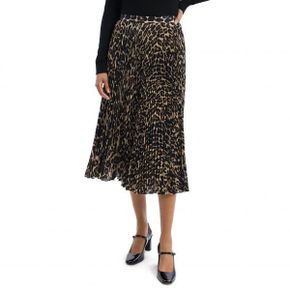 5095382 Theory Sunburst Leopard Print Pleated Midi Skirt 110558328