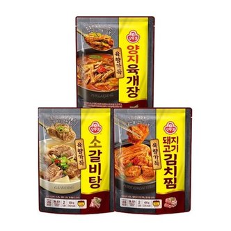 오뚜기 육향가득 육개장 500g + 갈비탕 500g + 돼지고기 김치찜 400g