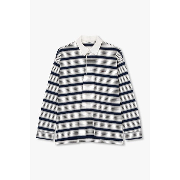 [MEN] 엘보우 패치 럭비 카라티셔츠 9156122111056