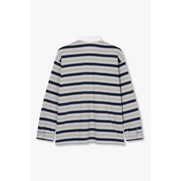 [MEN] 엘보우 패치 럭비 카라티셔츠 9156122111056