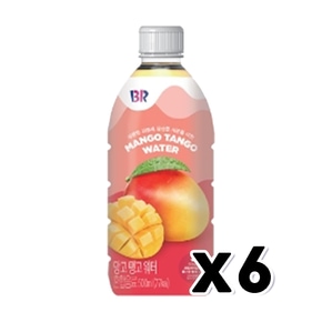 베스킨라빈스 망고탱고과즙워터 페트음료 500ml x 6개