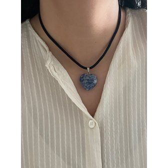 위세이예스 Gemstone Heart Necklace_NC290