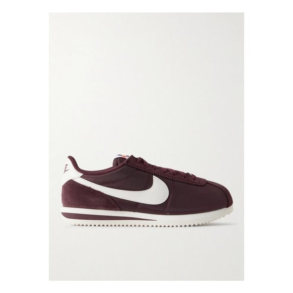 코르테즈 가죽 스웨이드 트리밍 캔버스 스니커즈 버건디 46376663162986473