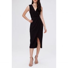 4609796 Diane von Furstenberg Hallie Sleeveless Faux Wrap Midi Dress