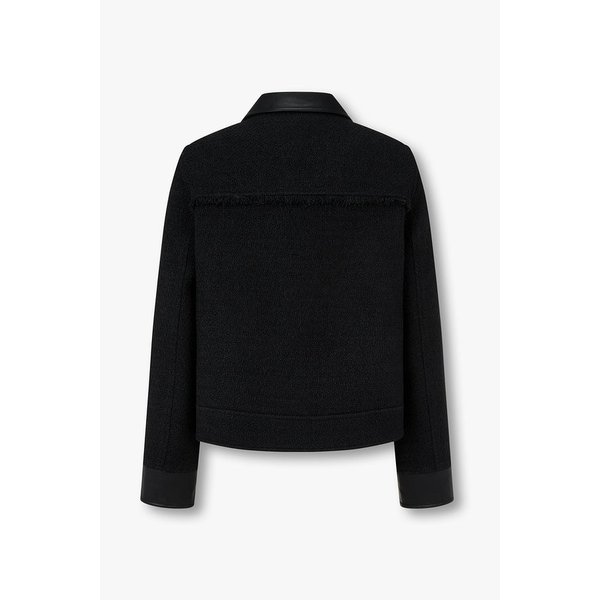 레더 패치 트위드 자켓 7156110001199